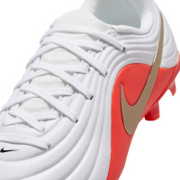 Nike Tiempo Maestro Academy (MG) Grass/Artificial Grass Football Boots Kids White Bright Red Gold