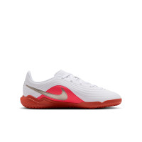 Nike Tiempo Maestro Club (IN) Zaalvoetbalschoenen Kids Wit Felrood Goud