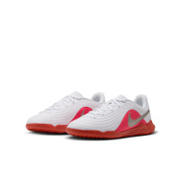 Nike Tiempo Maestro Club (IN) Zaalvoetbalschoenen Kids Wit Felrood Goud