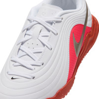 Nike Tiempo Maestro Club (IN) Zaalvoetbalschoenen Kids Wit Felrood Goud