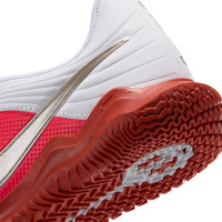 Nike Tiempo Maestro Club (IN) Zaalvoetbalschoenen Kids Wit Felrood Goud