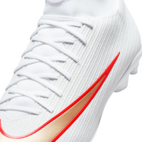 Nike Mercurial Superfly 11 Club (MG) Gras / Kunstgras Voetbalschoenen Wit Felrood Goud