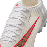 Nike Zoom Mercurial Superfly 11 Elite (SG) Iron Stud Football Boots White Bright Red Gold