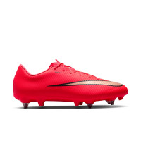Nike Mercurial Vapor 17 Academy (SG) Iron Stud Anti-Clog Football Boots Bright Red Black Gold