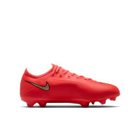 Nike Mercurial Vapor 17 Pro (FG) Gras Kids Football Boots Bright Red Black Gold