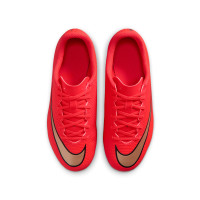 Nike Mercurial Vapor 17 Club (MG) Gras / Kunstgras Voetbalschoenen Kids Felrood Zwart Goud