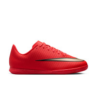 Nike Mercurial Vapor 17 Club (IN) Kids Indoor Football Boots Bright Red Black Gold