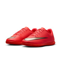 Nike Mercurial Vapor 17 Club (IN) Kids Indoor Football Boots Bright Red Black Gold