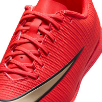 Nike Mercurial Vapor 17 Club (IN) Kids Indoor Football Boots Bright Red Black Gold