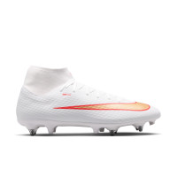 Nike Mercurial Superfly 11 Academy (SG) Iron Stud Anti-Clog Football Boots White Bright Red Gold