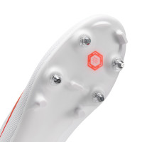 Nike Mercurial Superfly 11 Academy (SG) Iron Stud Anti-Clog Football Boots White Bright Red Gold