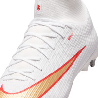 Nike Mercurial Superfly 11 Academy (SG) Iron Stud Anti-Clog Football Boots White Bright Red Gold