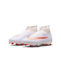 Nike Mercurial Superfly 11 Academy (MG) Grass/Artificial Grass Football Boots Kids White Bright Red Gold
