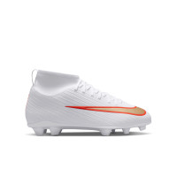 Nike Mercurial Superfly 11 Club (MG) Grass/Artificial Grass Football Boots Kids White Bright Red Gold
