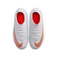 Nike Mercurial Superfly 11 Club (MG) Grass/Artificial Grass Football Boots Kids White Bright Red Gold
