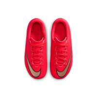 Nike Mercurial Vapor 17 Club (MG) Gras / Kunstgras Voetbalschoenen Peuters/Kleuters Felrood Zwart Goud