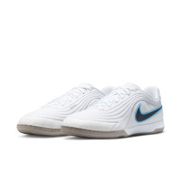 Nike Tiempo Reactgato (IN) Zaalvoetbalschoenen Wit Lichtblauw Zwart Grijs