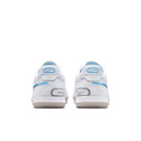 Nike Tiempo Reactgato (IN) Zaalvoetbalschoenen Wit Lichtblauw Zwart Grijs