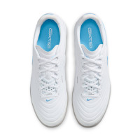 Nike Tiempo Reactgato (IN) Zaalvoetbalschoenen Wit Lichtblauw Zwart Grijs