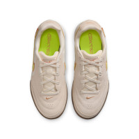 Nike Tiempo Streetgato Premium Kids Beige Lemon Moon Particle Street Football Shoes