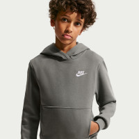 Nike Sportswear Club Fleece Trainingspak Hooded Kids Donkergrijs Wit