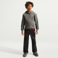 Nike Club Fleece Hoodie Kids Donkergrijs Wit