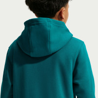 Nike Sportswear Club Fleece Trainingspak Hooded Kids Turquoise Wit