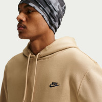 Nike Club Fleece Hoodie Donkerbeige Donkerblauw