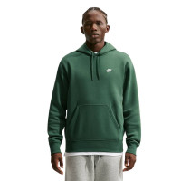Nike Club Fleece Hoodie Donkergroen Wit