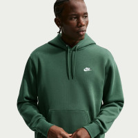 Nike Club Fleece Hoodie Donkergroen Wit