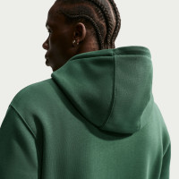 Nike Club Fleece Hoodie Donkergroen Wit