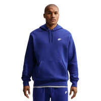 Nike Club Fleece Hoodie Donkerblauw Wit