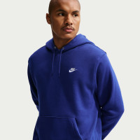 Nike Club Fleece Hoodie Donkerblauw Wit