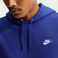 Nike Club Fleece Hoodie Donkerblauw Wit