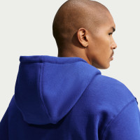 Nike Club Fleece Hoodie Donkerblauw Wit