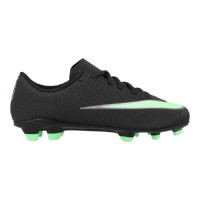 Nike Mercurial Vapor 17 Club (MG) Gras / Kunstgras Voetbalschoenen Peuters/Kleuters Zwart Felgroen Zilvergrijs