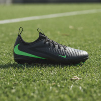 Nike Phantom 6 Low Academy (MG) Grass/Artificial Grass Football Boots Kids Black Bright Green
