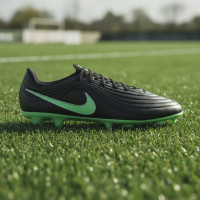Nike Tiempo Academy Maestro (SG) IJzeren-Nop Voetbalschoenen Anti-Clog Zwart Felgroen Zilvergrijs