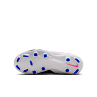 Nike Phantom 6 Academy High Gras / Kunstgras Voetbalschoenen (MG) Kids Blauw Wit Felroze