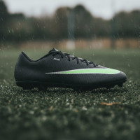 Nike Mercurial Vapor 17 Academy (SG) Iron Stud Anti-Clog Football Boots Black Bright Green Silver Grey