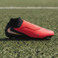 Nike Phantom 6 High Pro (AG) Artificial Grass Football Boots Black Bright Red Gold