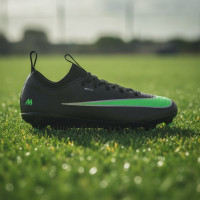 Nike Mercurial Vapor 17 Academy (MG) Gras / Kunstgras Voetbalschoenen Peuters/Kleuters Zwart Felgroen Zilvergrijs