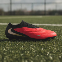 Nike Phantom 6 Low Pro (AG) Artificial Grass Football Boots Black Bright Red Gold