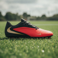 Nike Phantom 6 Low Club (MG) Grass/Artificial Grass Football Boots Black Bright Red Gold
