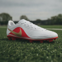 Nike Tiempo Maestro Club (MG) Grass/Artificial Grass Football Boots White Bright Red Gold