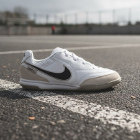 Nike Tiempo Streetgato Kids Street Football Shoes White Black Beige