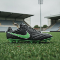 Nike Tiempo Ligera Pro (FG) Gras Football Boots Black Bright Green Silver Grey