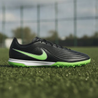 Nike Tiempo Maestro Academy (TF) Turf Football Boots Black Bright Green Silver Grey