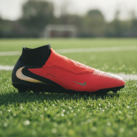 Nike Phantom 6 High Pro (FG) Gras Football Boots Black Bright Red Gold