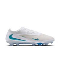 Nike Phantom 6 Low Elite (FG) Gras Voetbalschoenen Wit Turquoise